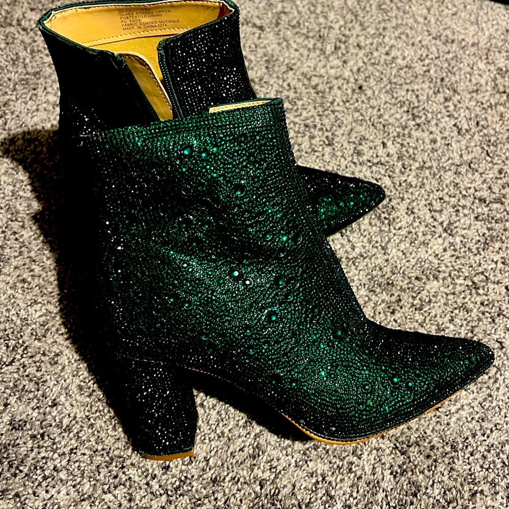 Betsey Johnson Green Boots